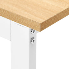 Load image into Gallery viewer, Dextrus 47 in Computer Desk with Storage Drawers &amp; LED Light, Office Desk with Monitor Stand &amp; Power Outlets, Work Study PC Desk for Small Spaces, Home Office, Oak