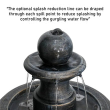 Load image into Gallery viewer, 48�?h Outdoor Floor Water Fountain, 3 - Tiers Concrete Water Fountain with Submersible Electric Pump - Garden Cascading Waterfall for Yard Patio Lawn Home Decor