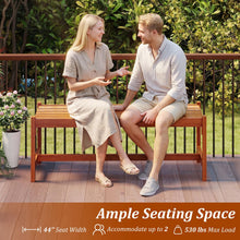 Load image into Gallery viewer, Tangkula Outdoor Wood Bench Backless Set of 1/2 Solid Hardwood Patio Dining Bench(1/2)