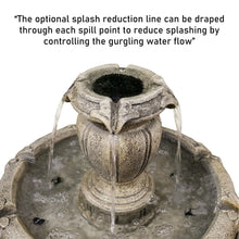 Load image into Gallery viewer, 48�?h Outdoor Floor Water Fountain, 3 - Tiers Concrete Water Fountain with Submersible Electric Pump - Garden Cascading Waterfall for Yard Patio Lawn Home Decor