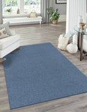 Unique Loom 7.75' x 10' Solid Blue Rectangular Shag Area Throw Rug