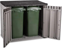 Load image into Gallery viewer, Toomax Stora Way Boîte à Outils d'extérieur en polypropylène recyclé avec Effet Bois (842L,Gris Taupe/Marron)