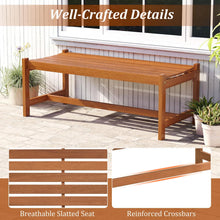 Load image into Gallery viewer, Tangkula Outdoor Wood Bench Backless Set of 1/2 Solid Hardwood Patio Dining Bench(1/2)