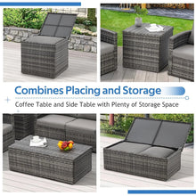 Load image into Gallery viewer, AECOJOY 7 PCS Outdoor Patio Furniture Sets with 2 Storage Boxes, Grey