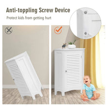 Load image into Gallery viewer, Tangkula Corner Bathroom Cabinet with Single Shutter Door