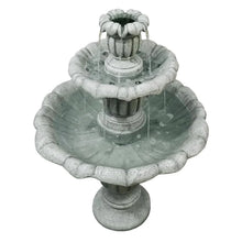 Load image into Gallery viewer, 48�?h Outdoor Floor Water Fountain, 3 - Tiers Concrete Water Fountain with Submersible Electric Pump - Garden Cascading Waterfall for Yard Patio Lawn Home Decor