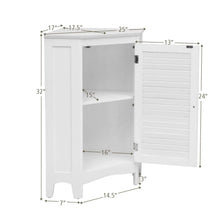Load image into Gallery viewer, Tangkula Corner Bathroom Cabinet with Single Shutter Door