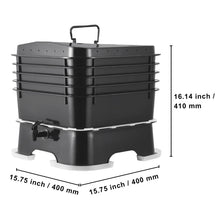 Load image into Gallery viewer, VEVOR 5 - Tray Worm Composter, 50 L Worm Compost Bin Outdoor and Indoor, Sustainable Design Worm Farm Kit, for Recycling Food Waste, Worm Castings, Worm Tea, Vermiculture and Vermicomposting