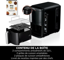 Load image into Gallery viewer, Foodi FlexDrawer Air Fryer,Dual Zone Avec Sparateur Amovible,Grand Tiroir de 10,4 L,7-en-1,Double Zone,Sans Huile,Pices Antiadhsives Compatibles Au Lave-Vaisselle,Noir AF500EU