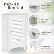 Load image into Gallery viewer, Tangkula Corner Bathroom Cabinet with Single Shutter Door