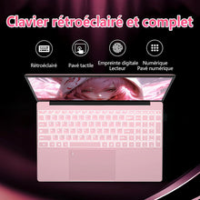 Load image into Gallery viewer, Pryloxen Ordinateur Portable Ultra-Fin 15 6" FHD IPS - Processeur Celeron N150 3 4 GHz 32 Go DDR4/1 to SSD Clavier Rétroéclairé Wi-FI 5G &amp; Batterie 8000 mAh (360 × 275 × 18 mm 1 679 kg)