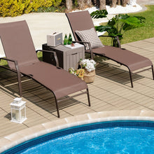 Load image into Gallery viewer, Lot de 2 Chaises longues avec Dossier Rglable Tissu Respirant Structure Robuste en Acier Charge Max 150KG -