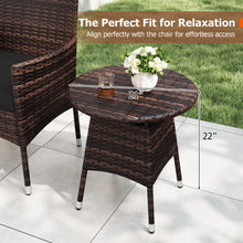 Load image into Gallery viewer, Tangkula 3 Piece Patio Furniture Set | Hand-Woven PE Wicker Conversation Set