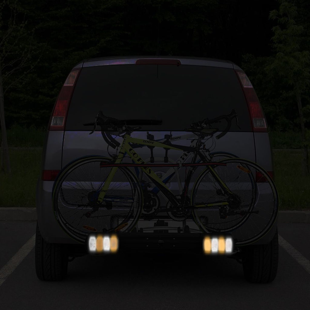 Porte-vélos pour Attelage sur SUV Berline Fourgon pour 2 Vélos Conception Intelligente de Basculement 113x72x63cm -