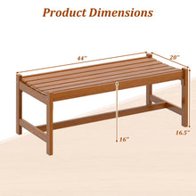 Load image into Gallery viewer, Tangkula Outdoor Wood Bench Backless Set of 1/2 Solid Hardwood Patio Dining Bench(1/2)