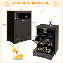 Load image into Gallery viewer, Dog Feeding Station Dog Food Storage Cabinet w/2 Raised Dog Bowls, Pull Out Elevated Dog Bowls for Water &amp; Feeding Supplies, Pet Toy Storage Organizer