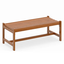 Load image into Gallery viewer, Tangkula Outdoor Wood Bench Backless Set of 1/2 Solid Hardwood Patio Dining Bench(1/2)