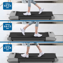 Load image into Gallery viewer, Walking Pad 2 in 1 Under Desk Treadmill, 2.5HP Low Noise Walking Pad Running Jogging Machine with Remote Control for Home Office, Lightweight Portable Desk Treadmill Installation Free
