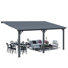 Load image into Gallery viewer, AECOJOY 16x10 Outdoor Hardtop Gazebo Adjustable Height (6.5-9.8Ft) Pergola for Patio