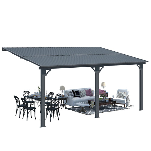 AECOJOY 16x10 Outdoor Hardtop Gazebo Adjustable Height (6.5-9.8Ft) Pergola for Patio