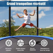 Load image into Gallery viewer, Trampoline de Jardin 脴 305cm avec Filet de Scurit Porte Entre Echelle Noir et Bleu -