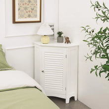 Load image into Gallery viewer, Tangkula Corner Bathroom Cabinet with Single Shutter Door