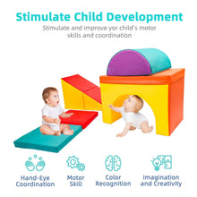 Load image into Gallery viewer, KORIMEFA 5 PCS Kids Climbing Toys for Toddlers 1 - 3, Lightweight Couch Kids for Crawling Sliding, Soft Play Equipment Foam Climber Blocks, Indoor Climb and Crawl Activity Playset