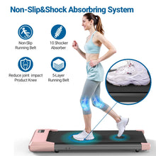 Load image into Gallery viewer, Walking Pad 2 in 1 Under Desk Treadmill, 2.5HP Low Noise Walking Pad Running Jogging Machine with Remote Control for Home Office, Lightweight Portable Desk Treadmill Installation Free