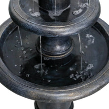 Load image into Gallery viewer, 48�?h Outdoor Floor Water Fountain, 3 - Tiers Concrete Water Fountain with Submersible Electric Pump - Garden Cascading Waterfall for Yard Patio Lawn Home Decor