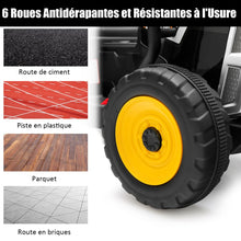 Load image into Gallery viewer, Tracteur Electrique avec Remorque pour Enfants 3 Vitesses Lumières LED Fonctions o USB et Bluetooth Jaune/Rose/Rouge/Vert/Vert Foncé/Noir -