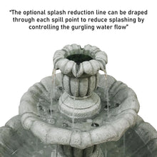 Load image into Gallery viewer, 48�?h Outdoor Floor Water Fountain, 3 - Tiers Concrete Water Fountain with Submersible Electric Pump - Garden Cascading Waterfall for Yard Patio Lawn Home Decor