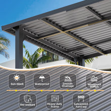 Load image into Gallery viewer, AECOJOY 16x10 Outdoor Hardtop Gazebo Adjustable Height (6.5-9.8Ft) Pergola for Patio