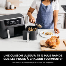 Load image into Gallery viewer, Foodi FlexDrawer Air Fryer,Dual Zone Avec Sparateur Amovible,Grand Tiroir de 10,4 L,7-en-1,Double Zone,Sans Huile,Pices Antiadhsives Compatibles Au Lave-Vaisselle,Noir AF500EU