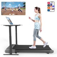 Load image into Gallery viewer, Walking Pad 2 in 1 Under Desk Treadmill, 2.5HP Low Noise Walking Pad Running Jogging Machine with Remote Control for Home Office, Lightweight Portable Desk Treadmill Installation Free