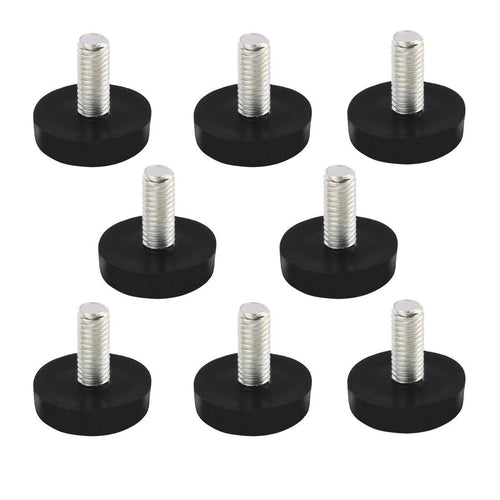 Home Office Table Desk Glide Leveling Foot M6x15mm Thread Black 8pcs