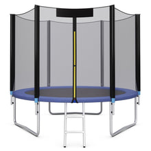 Load image into Gallery viewer, Trampoline de Jardin 脴 305cm avec Filet de Scurit Porte Entre Echelle Noir et Bleu -