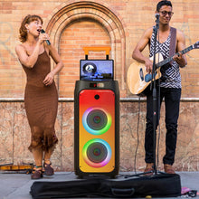 Load image into Gallery viewer, JYX Machine Karaoké pour Adultes, Enceinte Karaoké Bluetooth Portable avec 2 Microphones sans Fil, Party Box Idéale pour Les réunions de Famille/Le Camping en Plein Air