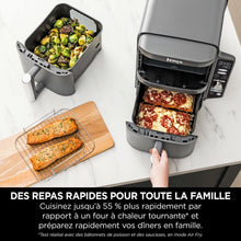 Load image into Gallery viewer, Foodi FlexDrawer Air Fryer,Dual Zone Avec Sparateur Amovible,Grand Tiroir de 10,4 L,7-en-1,Double Zone,Sans Huile,Pices Antiadhsives Compatibles Au Lave-Vaisselle,Noir AF500EU