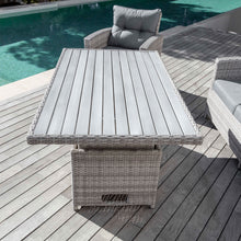 Load image into Gallery viewer, Table de jardin relevable en aluminium 7 places (145 x H51/72 cm) Tivoli Gris - Action-sport36 -