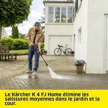 Load image into Gallery viewer, Kärcher Nettoyeur Haute Pression K 4 FJ Home, Pression max. 130 bar, Débit : 420 l/h, Surface : 30 m²/h, Filtre à Eau, Poids : 5,7 kg, Pistolet HP, Rotabuse, Lance Vario Power, Buse à Mousse, Home Kit