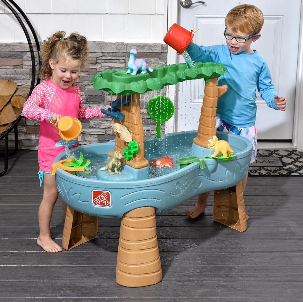 Rain Shower Splash Table d'eau avec 13 Accessoires - Bleu & Vert | Table Jeux d'eau | Table d’activité pour Le Jardin,Table Activité Eau | Table d'eau Extérieur