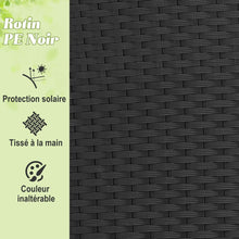 Load image into Gallery viewer, Lit Canap de Jardin Rond en Rotin PE Auvent Rtractable Coussins et Oreillers Amovibles Salon de Jardin Modulable Blanc -