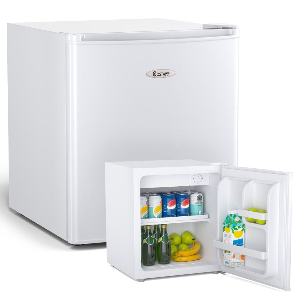Mini Rfrigrateur 48L,2 niveaux et porte-bouteille,bac  lgumes,Silencieux 230V,46 x 44 x 49 cm,Blanc -