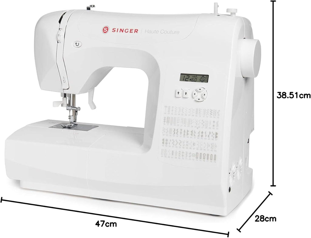Haute Couture F527C Machine à coudre électronique Professionnelle,80 points,utilitaires,élastiques,décoratifs,Facile pour Débutants Electrique Portable,Maison
