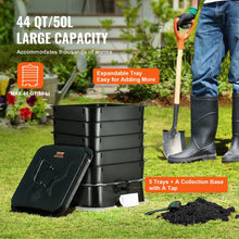 Load image into Gallery viewer, VEVOR 5 - Tray Worm Composter, 50 L Worm Compost Bin Outdoor and Indoor, Sustainable Design Worm Farm Kit, for Recycling Food Waste, Worm Castings, Worm Tea, Vermiculture and Vermicomposting