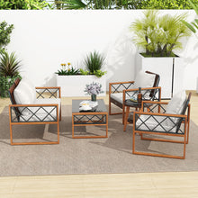 Load image into Gallery viewer, Tangkula 5 Pieces Wicker Patio Conversation Furniture Set