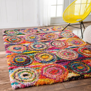 Latitude Run Verduzco Pink/Yelllow Area Rug, Size: Rectangle 5'3 inch x 7'6 inch,