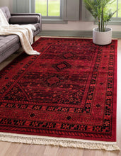 Load image into Gallery viewer, Unique Loom Lincoln Tekke Area Rug - 5' x 8' (Red)