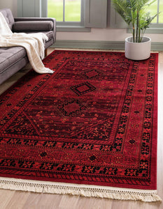 Unique Loom Lincoln Tekke Area Rug - 5' x 8' (Red)