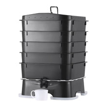 Load image into Gallery viewer, VEVOR 5 - Tray Worm Composter, 50 L Worm Compost Bin Outdoor and Indoor, Sustainable Design Worm Farm Kit, for Recycling Food Waste, Worm Castings, Worm Tea, Vermiculture and Vermicomposting